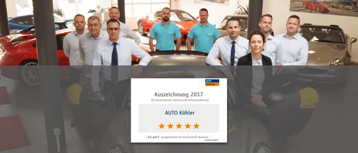 Autoscout24: Autohaus Köhler eines der besten Autohäuser in Deutschland
